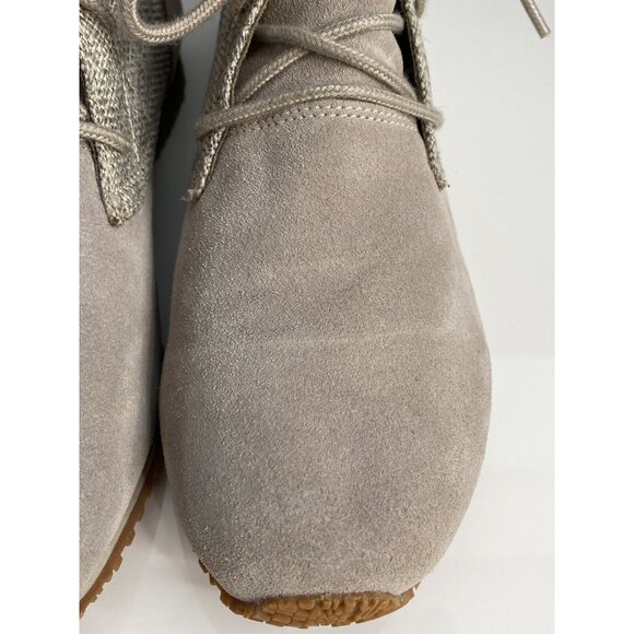 Eddie Bauer Light Gray Suede Transition Chukka Ankle Booties Boots Women’s 8.5 - Picture 6 of 16